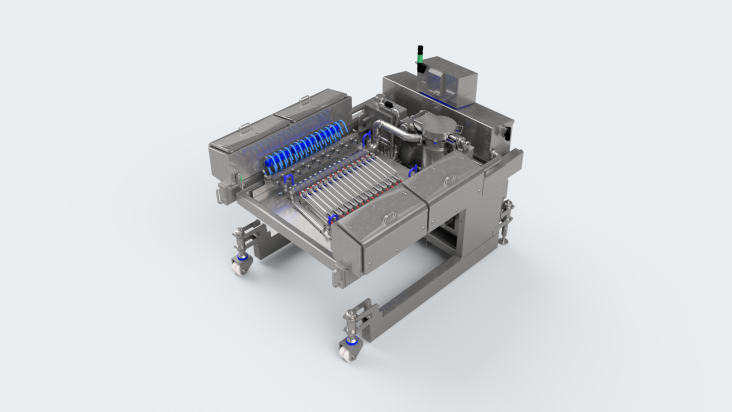 MDLVW900 mobile depositor large with vision and heated supply unit, 900 mm working width, 3D render