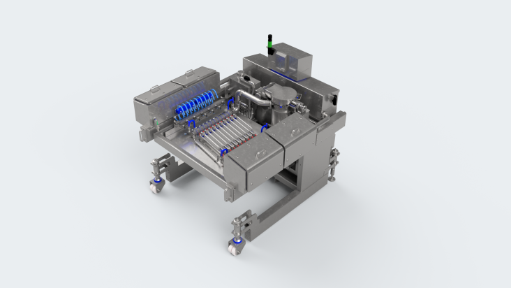 MDLVW600 mobile depositor large with vision and heated supply unit, 600 mm working width, 3D render