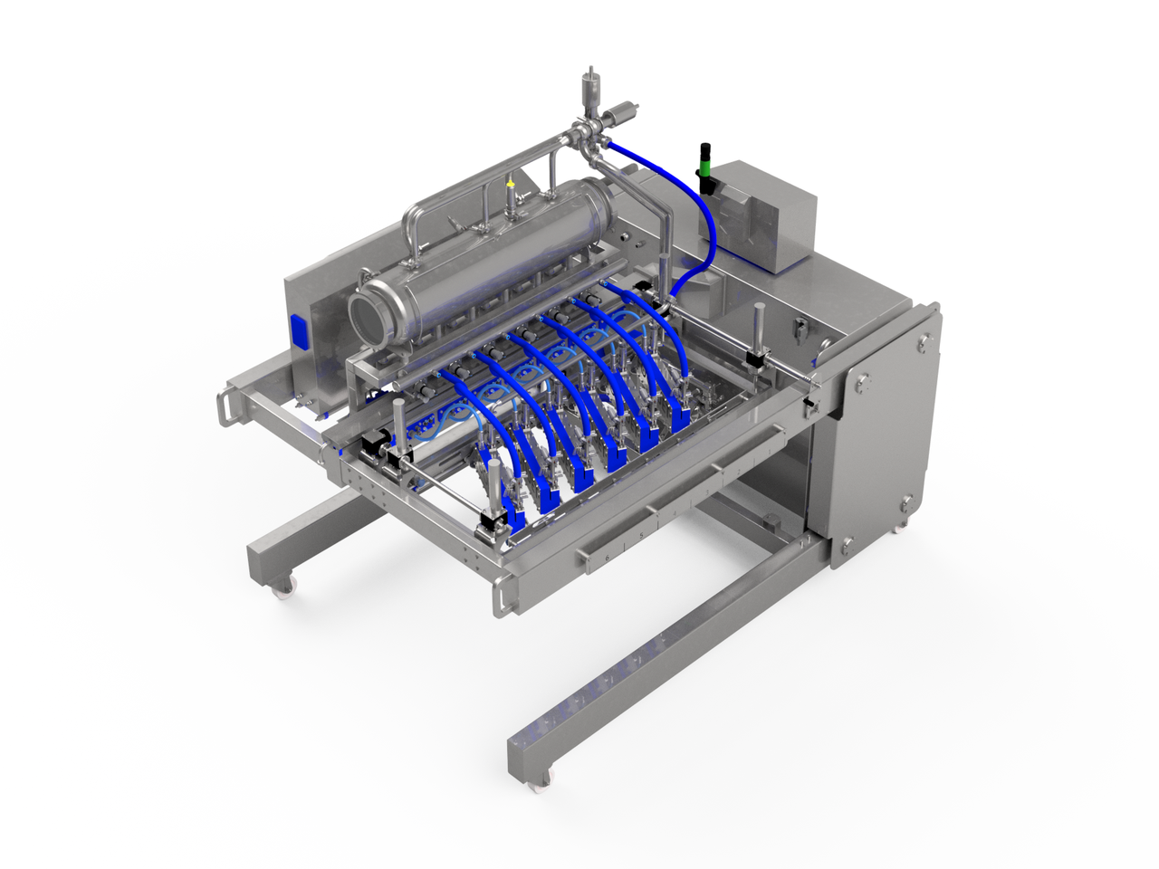 MDLV1200 mobile depositor large with vision, up to 1200 mm working width, 3D render