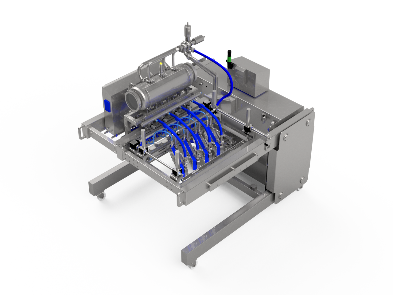 MDLV800 mobile depositor large with vision, up to 800 mm working width, 3D render