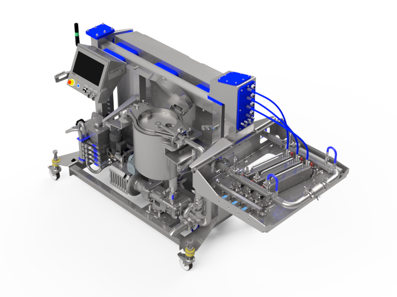 MDSUW3 mobile depositor with integrated supply unit for warm materials, 3D render